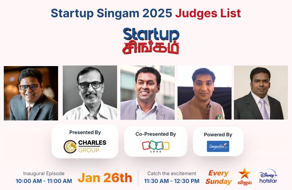 Startup Singam Judges List