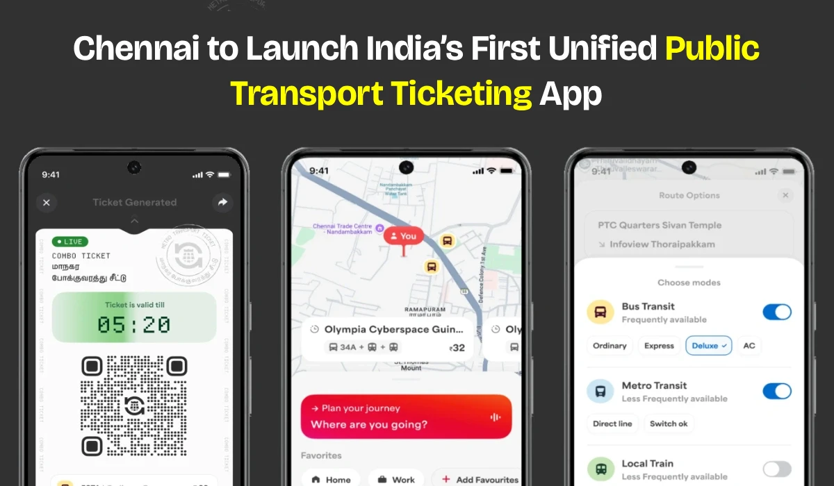 Chennai to Launch India’s First Unified Public Transport Ticketing App